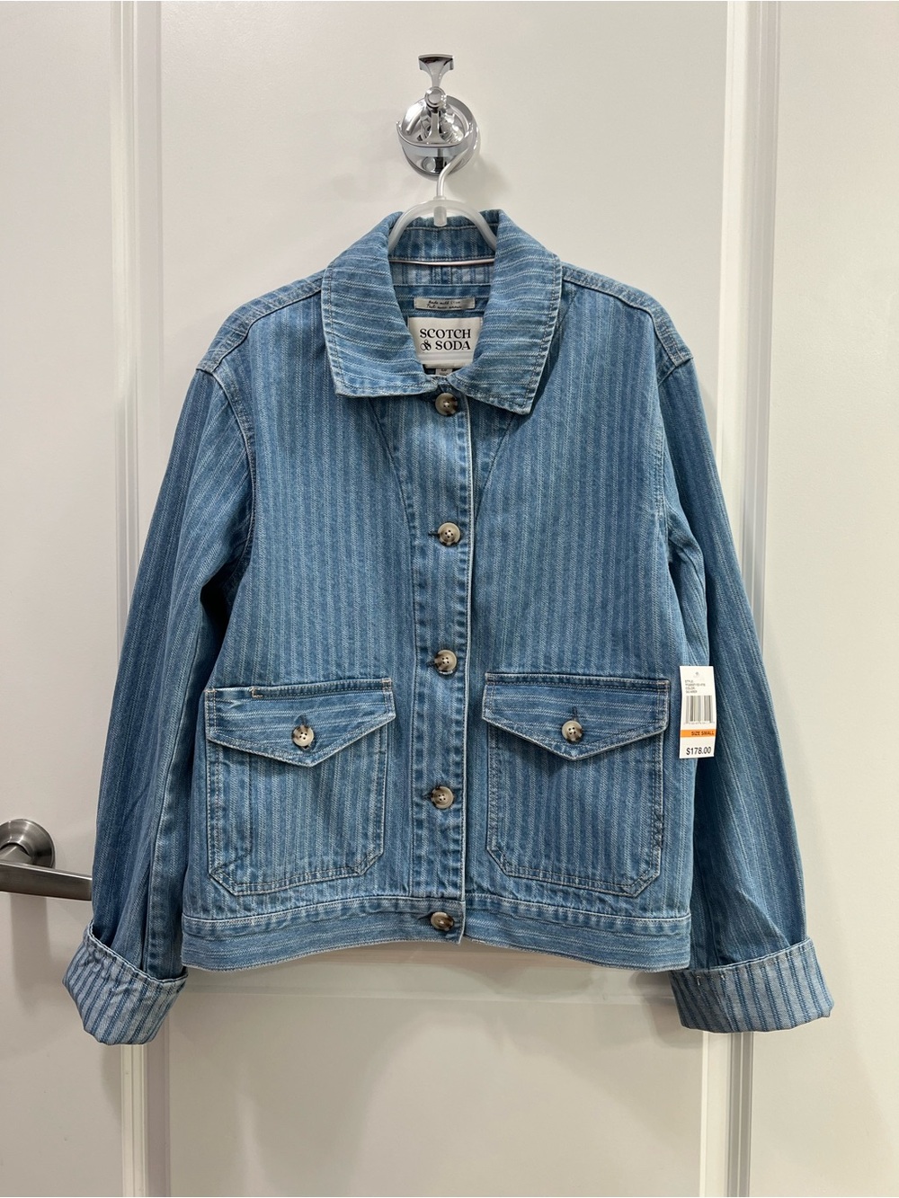 Scotch & Soda Stripe Denim Jacket Size S